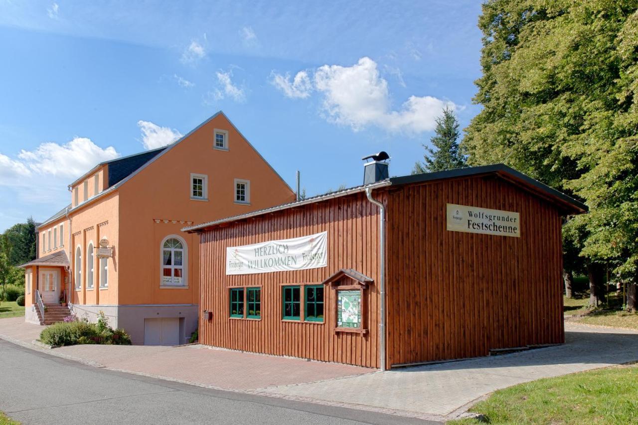 Landgasthof Wolfsgrund Hotel Dorfchemnitz Bagian luar foto